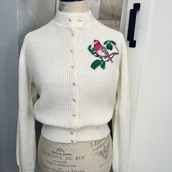 Vintage Spice of Life off white knit sweater - Picture 2 of 8